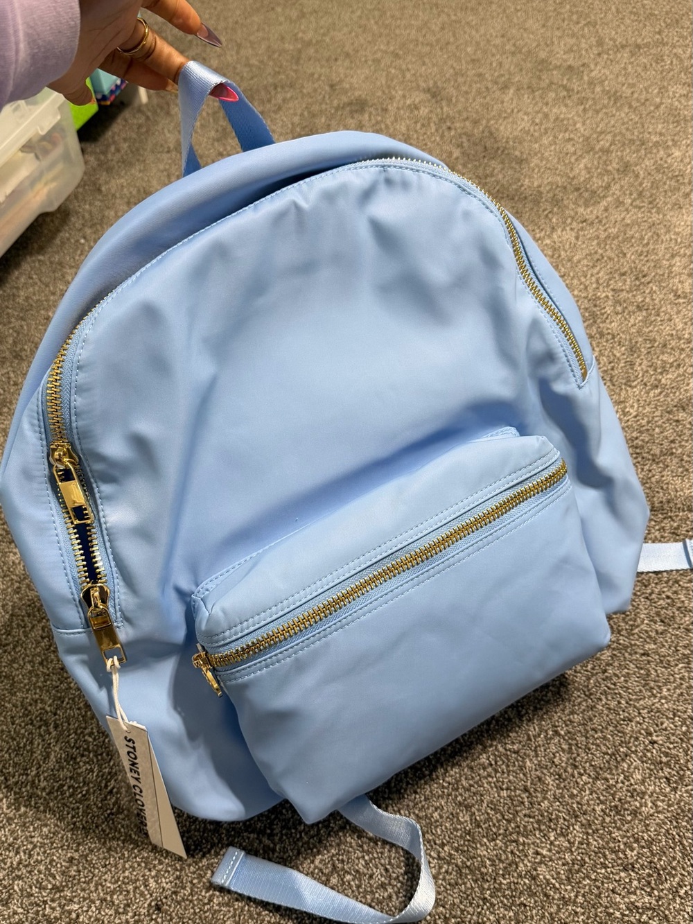 Stoney Clover Lane Periwinkle Light Blue Backpack